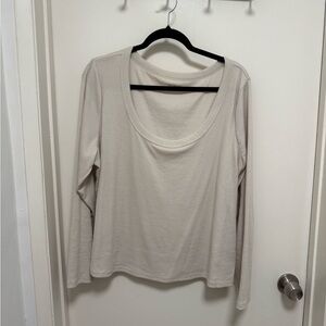 Cream Long Sleeve Top